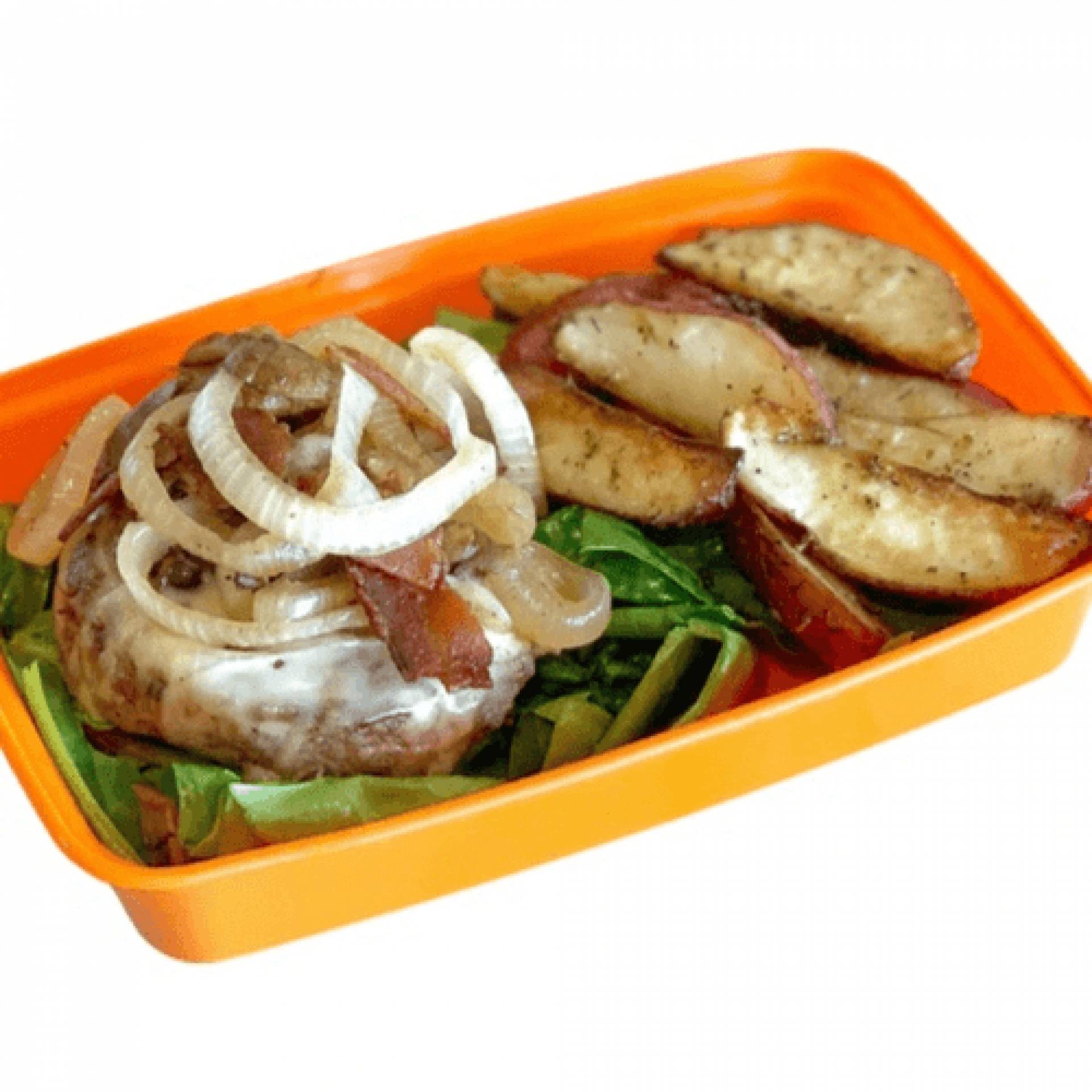 Bacon Onion Mushroom Swiss Burger